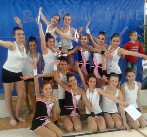 Médaillées masse chorégraphié, pré-collectif, pré-excellence 1 - Pignan 2015